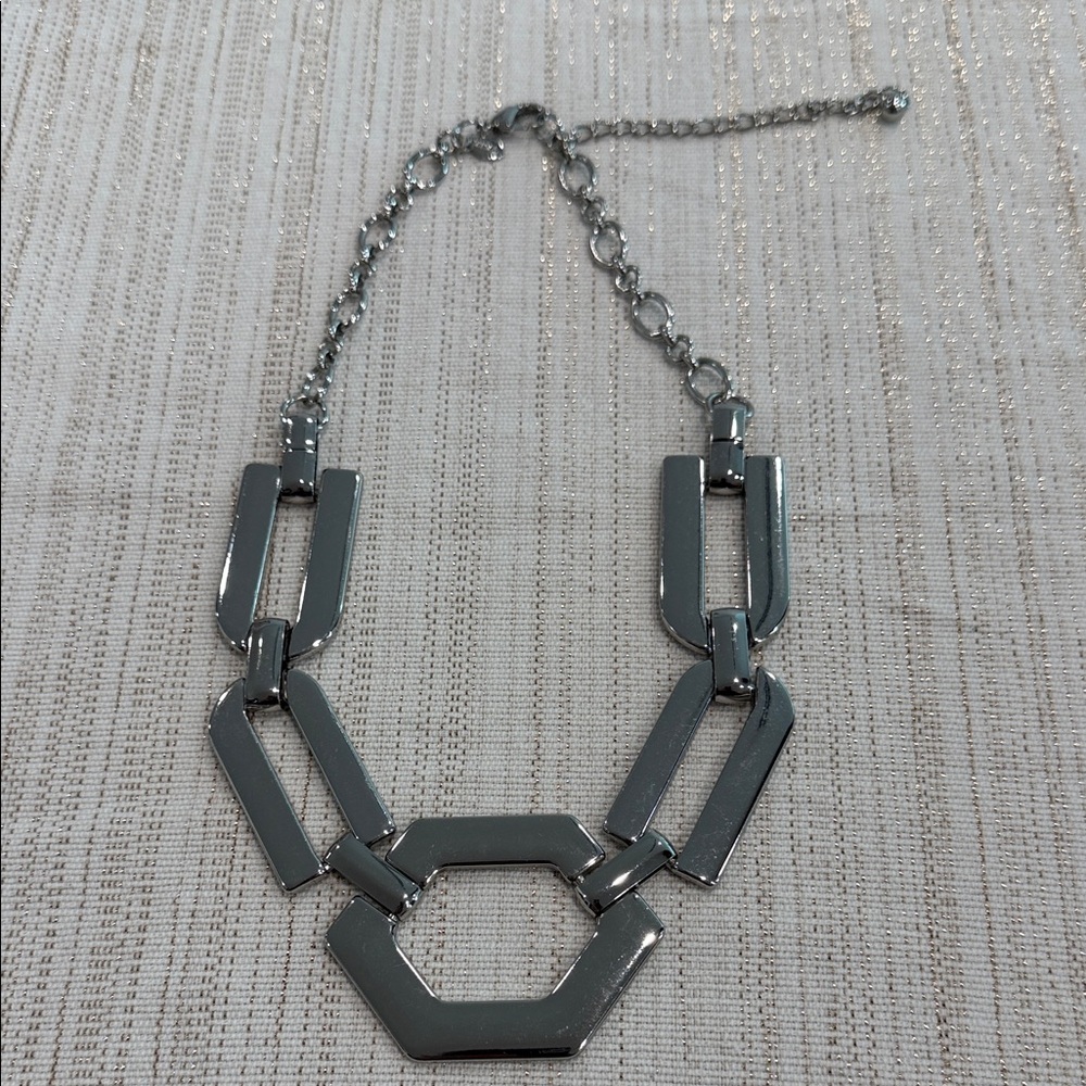 Chico’s Silver Geometric Necklace